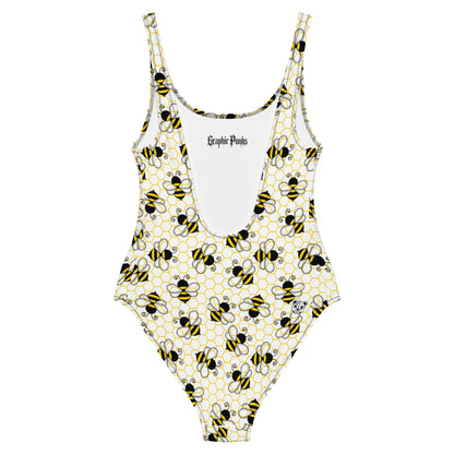 Bee Hive One - Piece Swimsuit - Graphic Punks