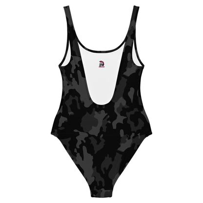 Black Camo One - Piece Swimsuit - Graphic Punks