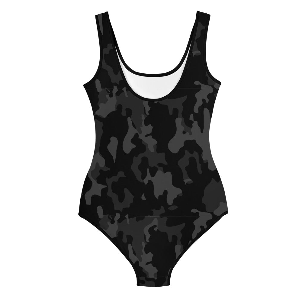 Black Camo Youth Swimsuit - Graphic Punks