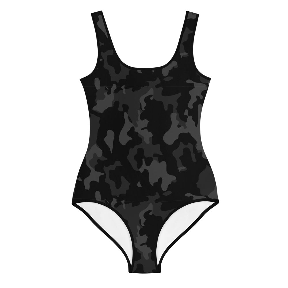 Black Camo Youth Swimsuit - Graphic Punks