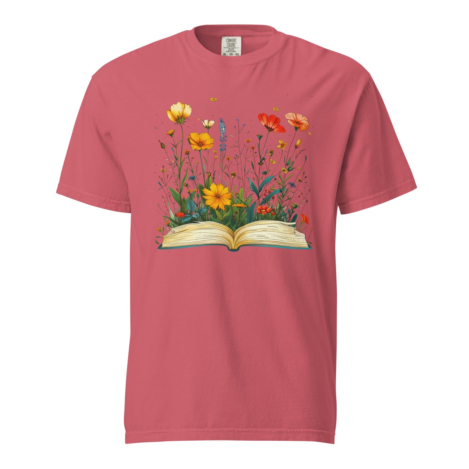 Book Wildflowers Unisex Garment - Dyed Heavyweight T - shirt - Graphic Punks