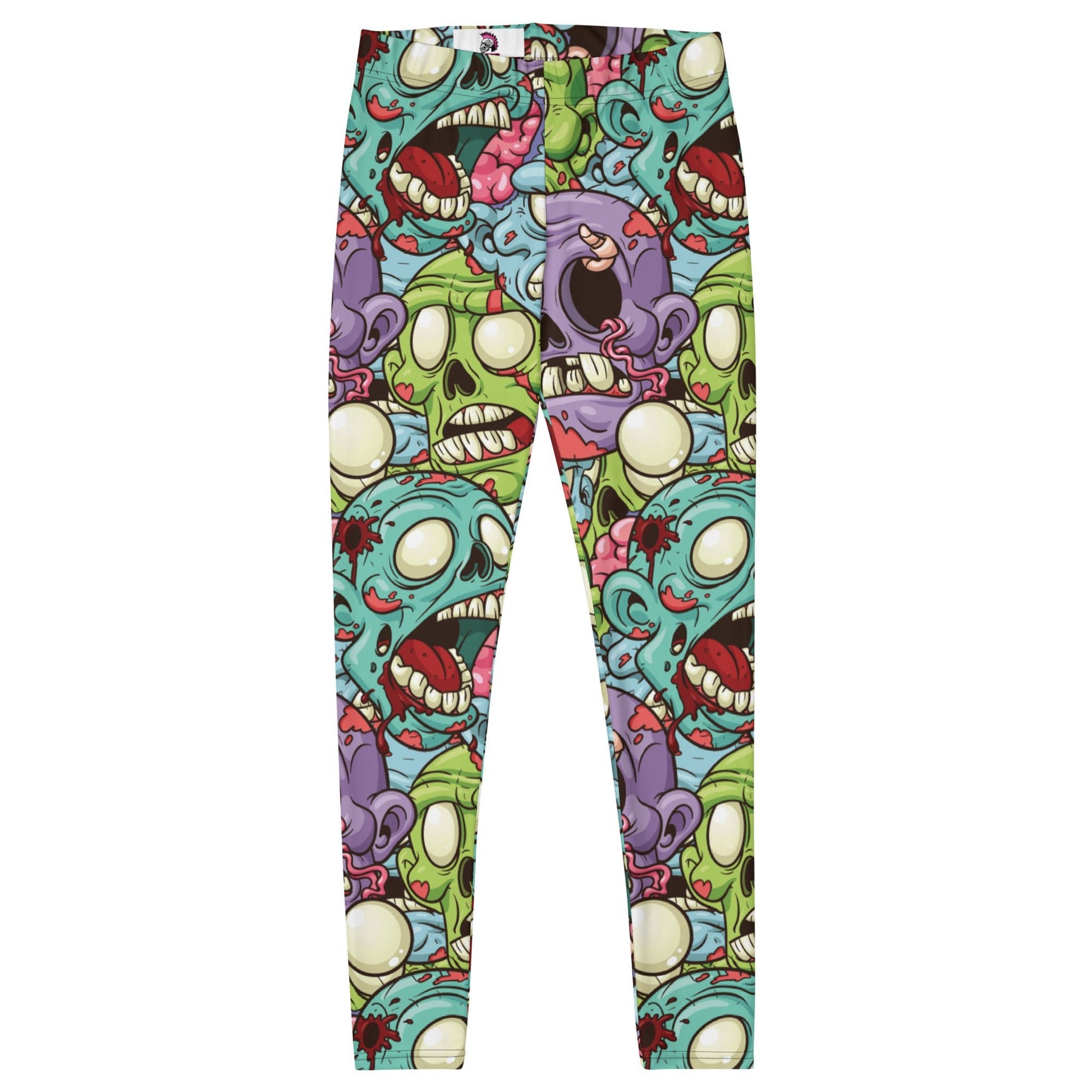 Cartoon Zombie Leggings - Graphic Punks