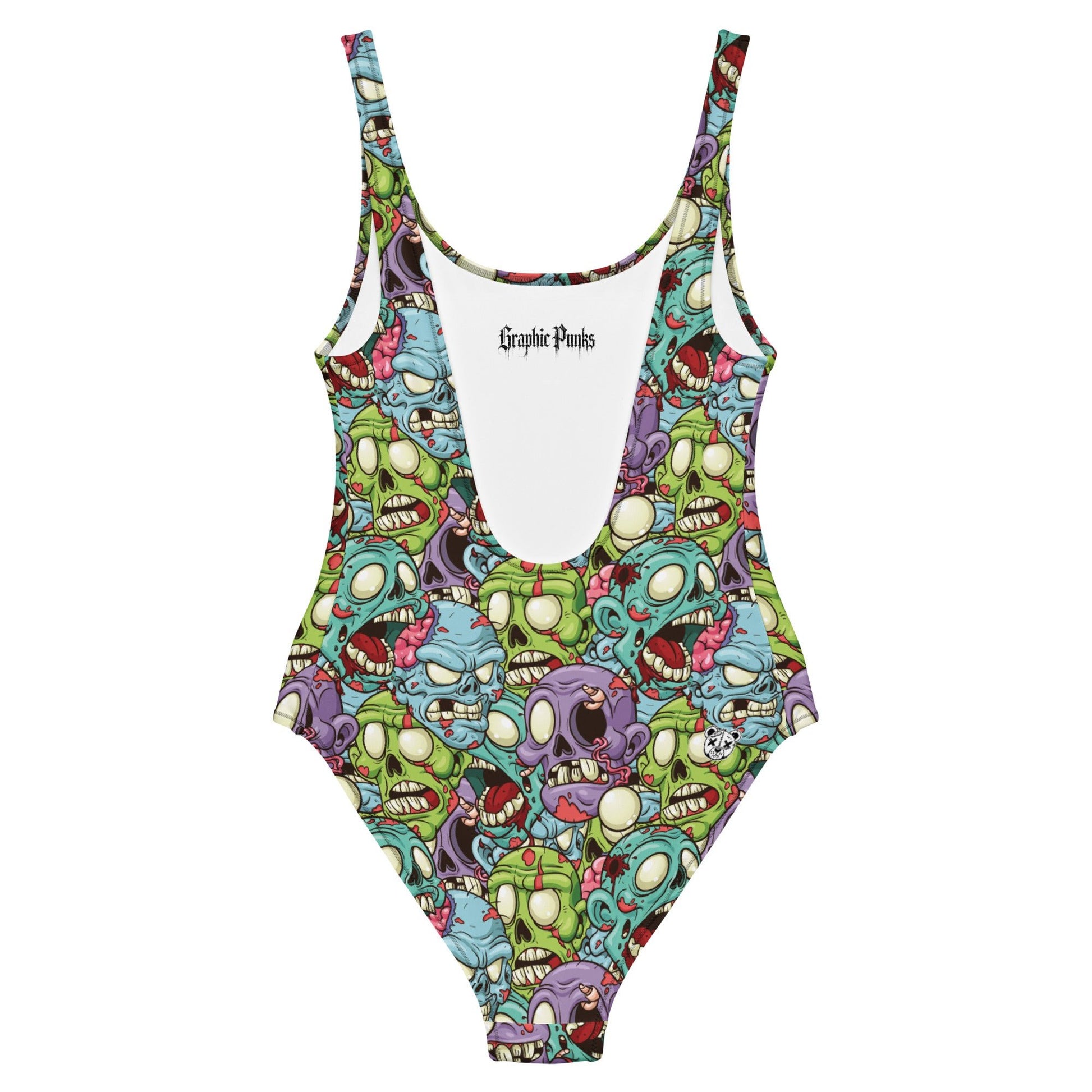 Cartoon Zombie One - Piece Swimsuit - Graphic Punks