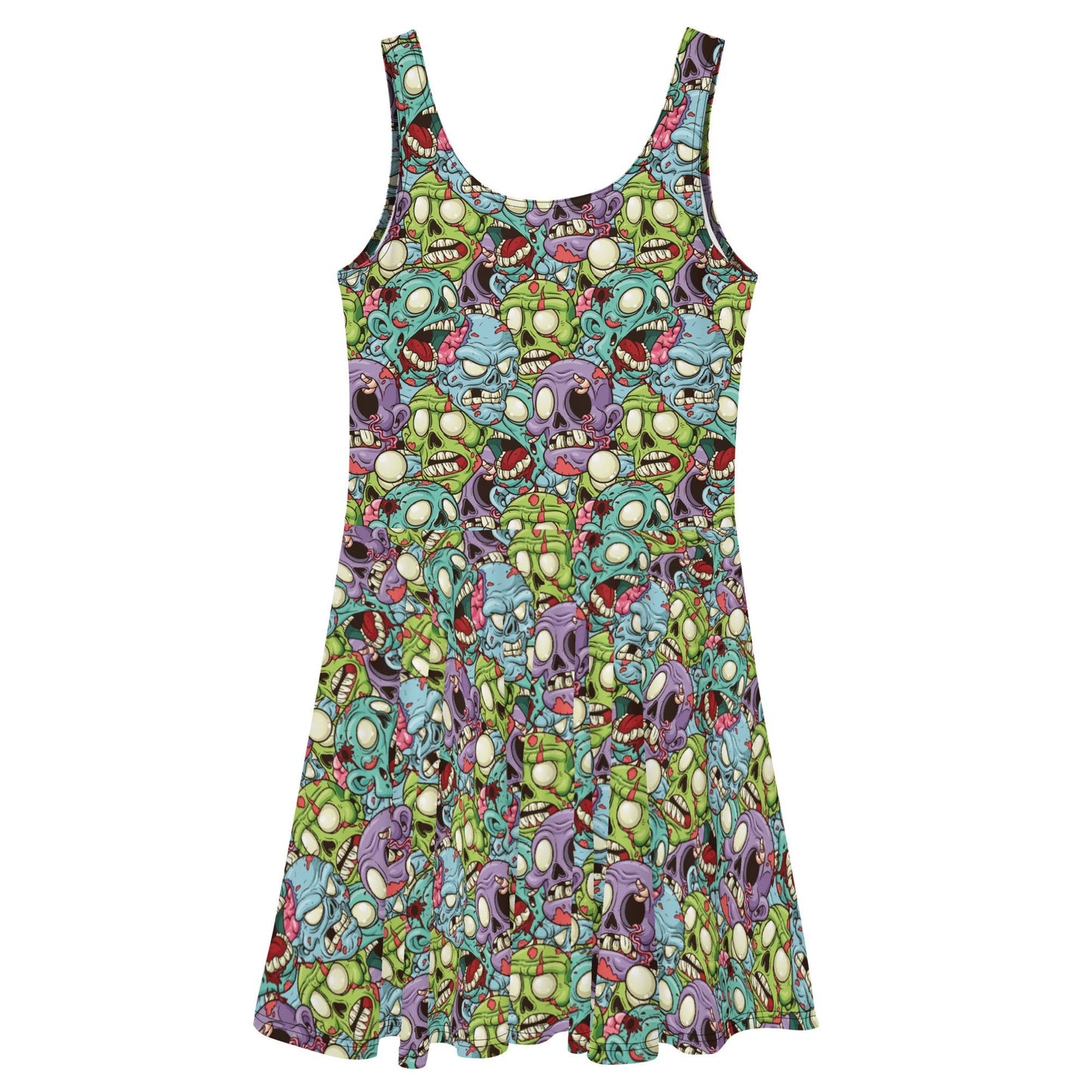 Cartoon Zombie Skater Dress - Graphic Punks