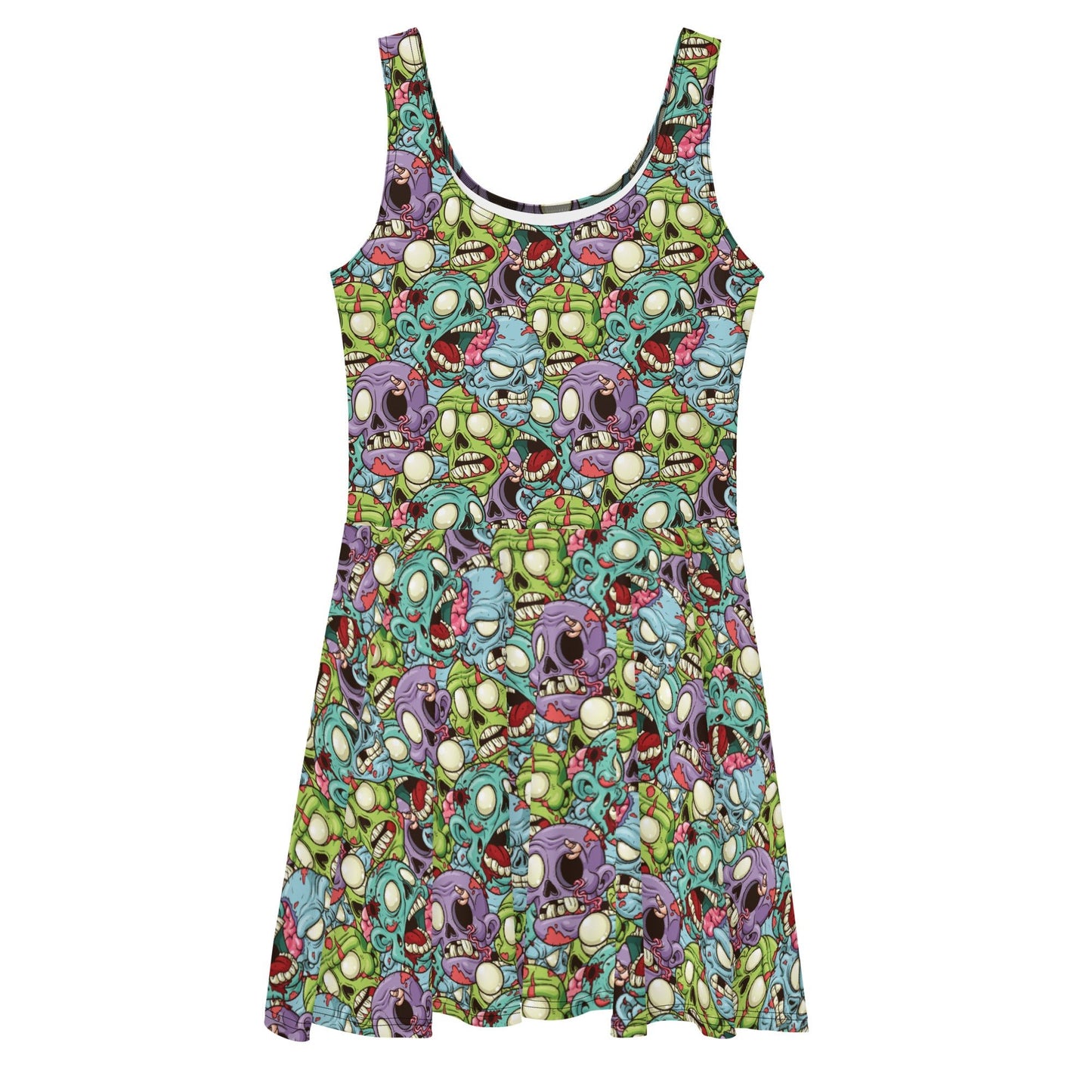 Cartoon Zombie Skater Dress - Graphic Punks