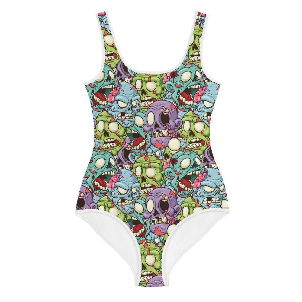 Cartoon Zombie Youth Swimsuit - Graphic Punks