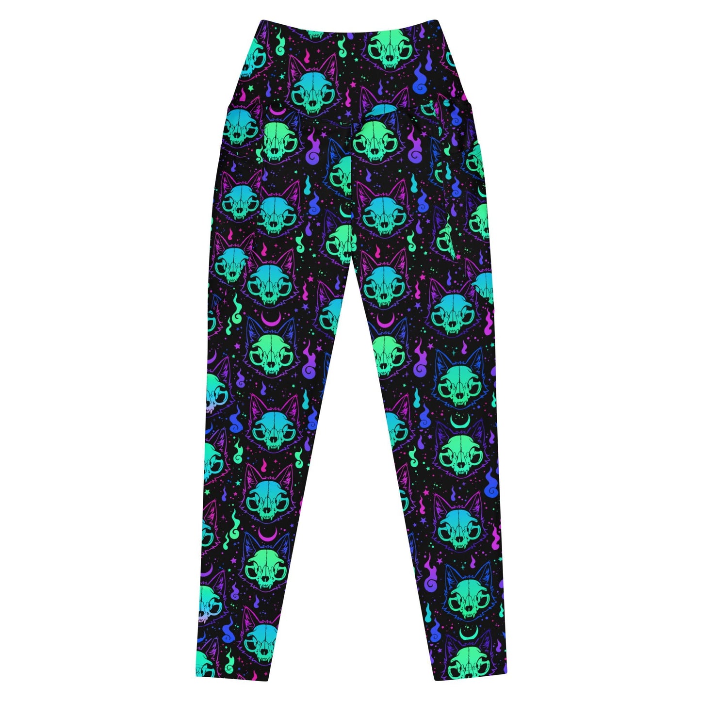 Catt Skull Leggings with pockets - Graphic Punks