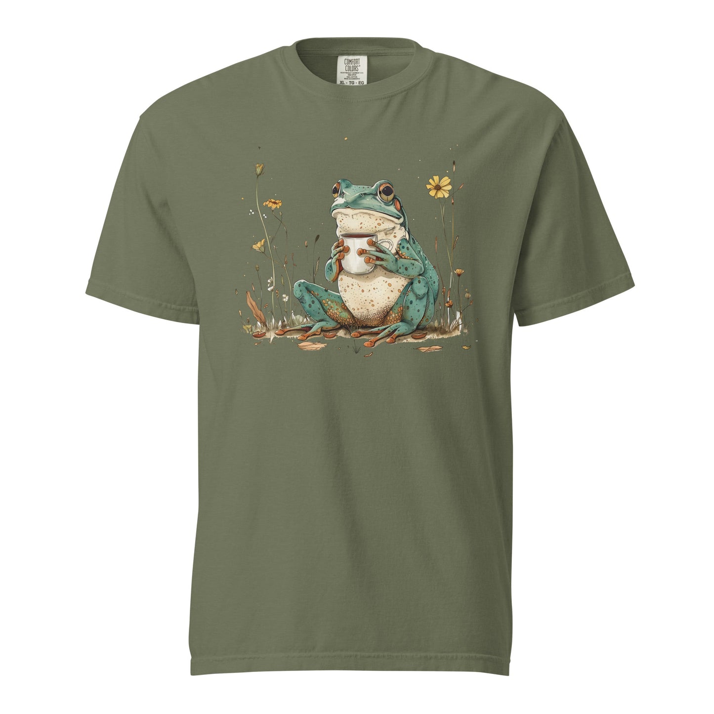 Coffee Frog Unisex Garment - Dyed Heavyweight T - shirt - Graphic Punks