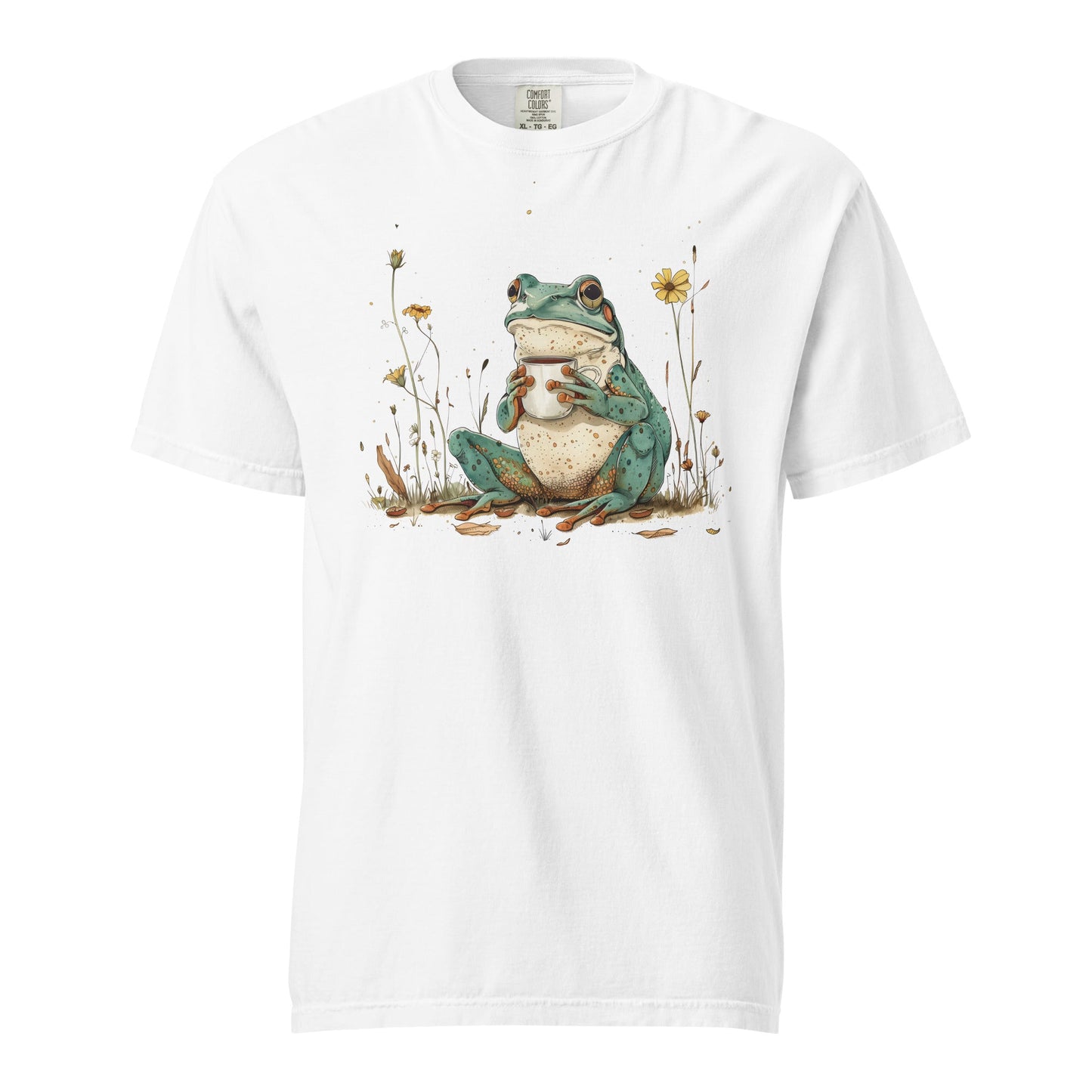 Coffee Frog Unisex Garment - Dyed Heavyweight T - shirt - Graphic Punks