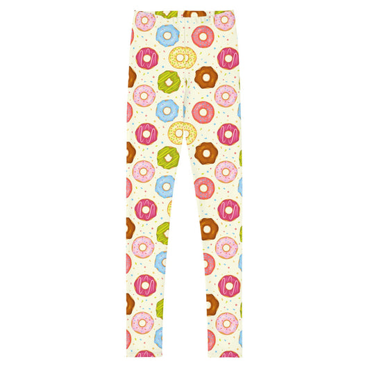 Colorful Cute Donut Youth Leggings - Graphic Punks