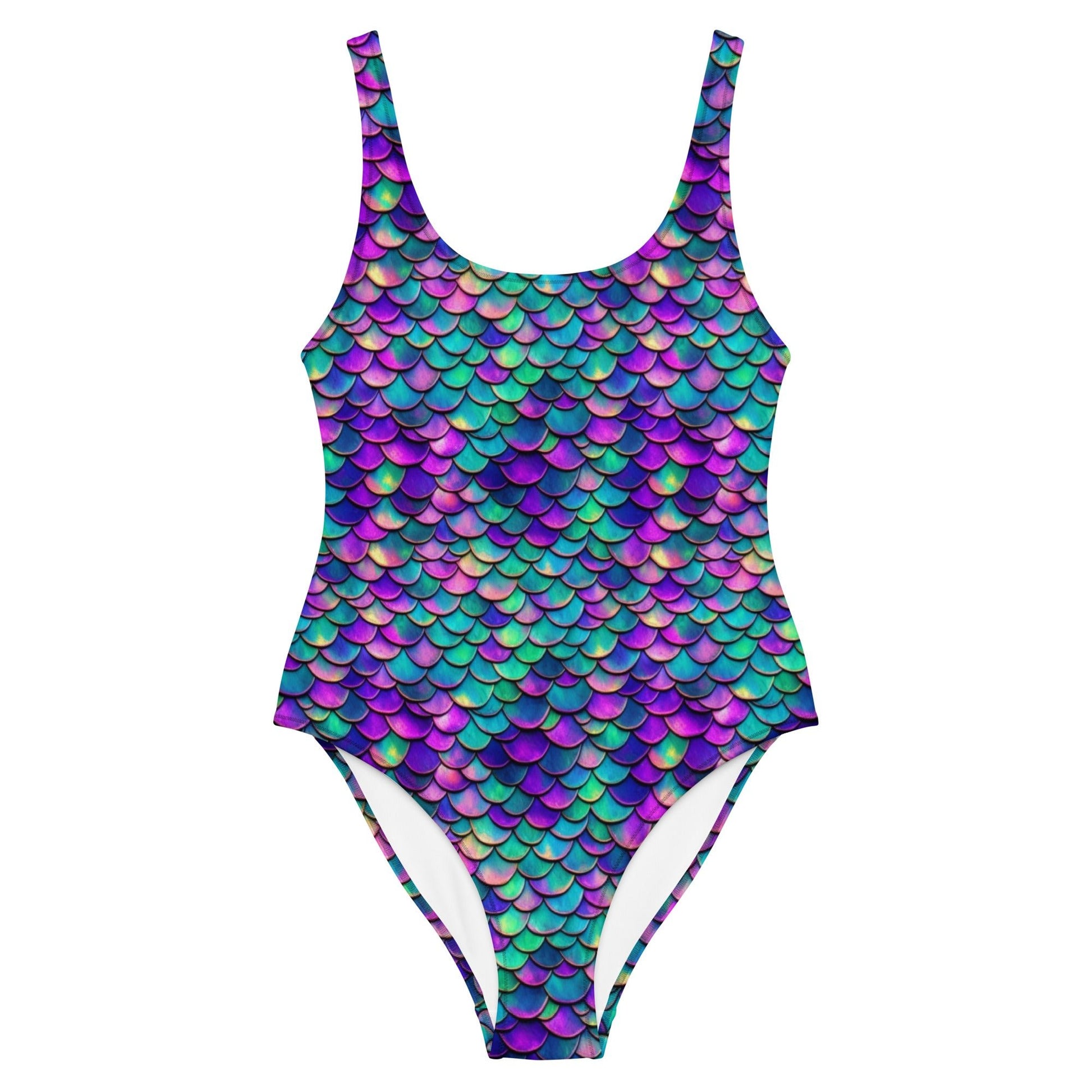 Colorful Mermaid Scales One - Piece Swimsuit - Graphic Punks