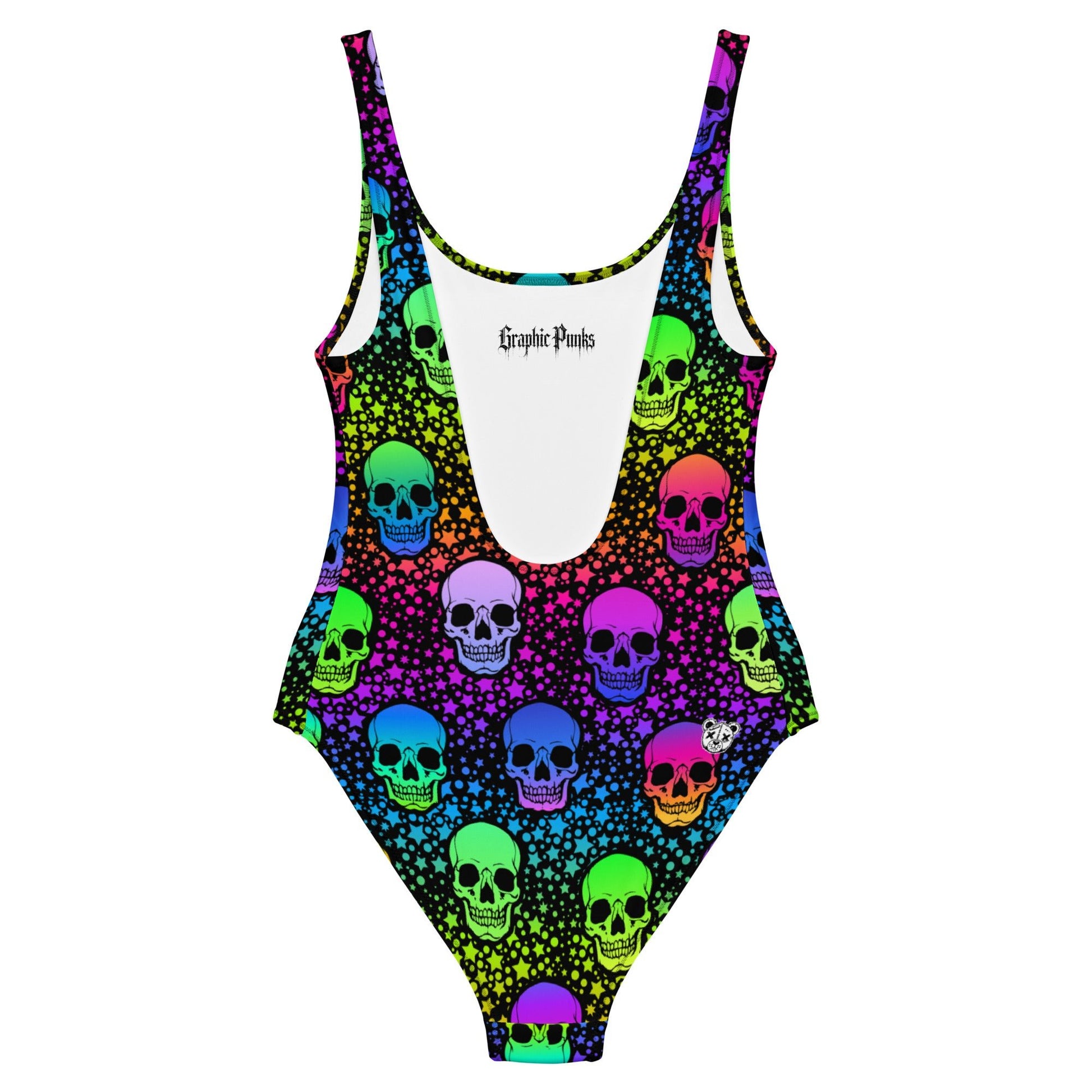 Colorful Skull One - Piece Swimsuit - Graphic Punks