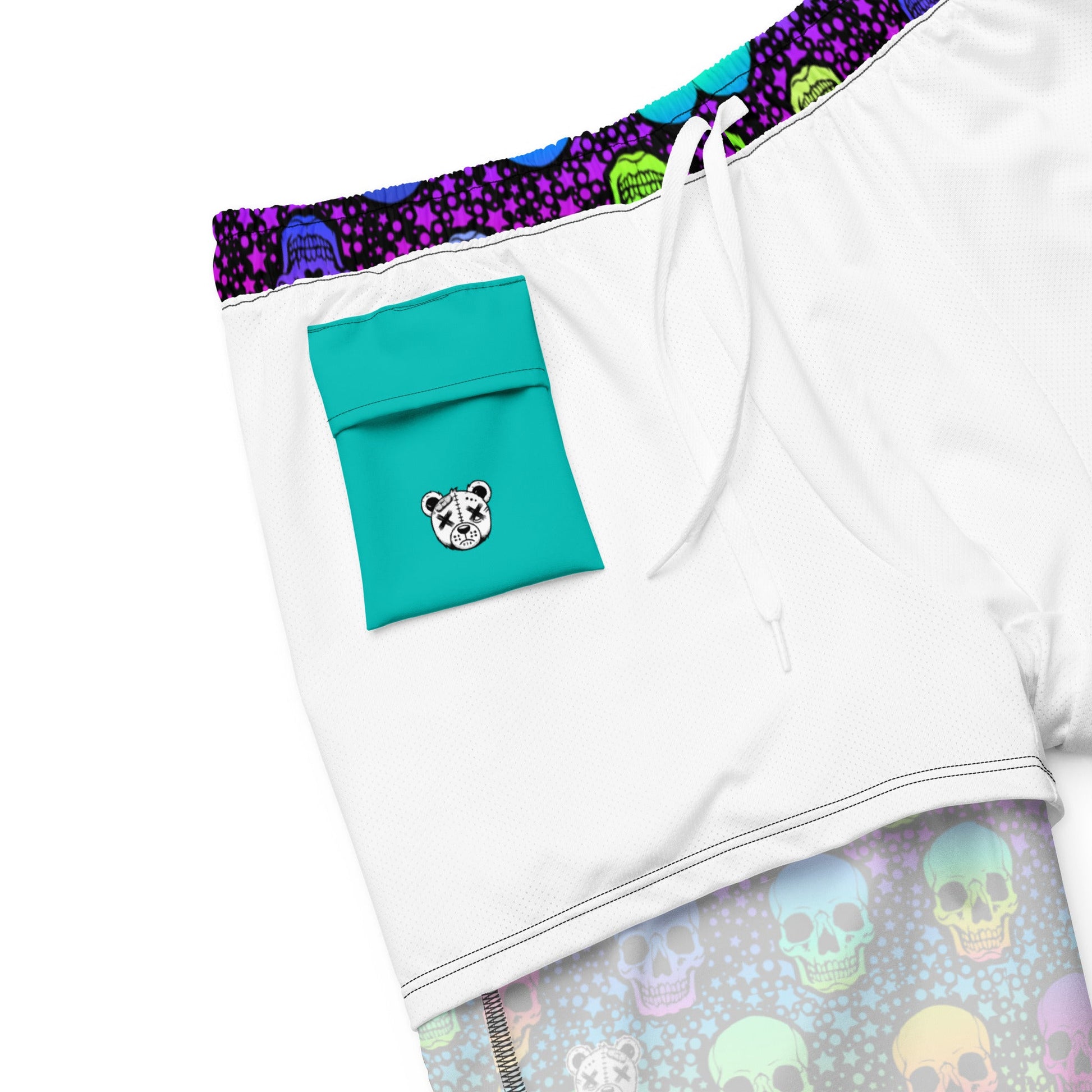 Colorful Skull Swim Trunks - Graphic Punks
