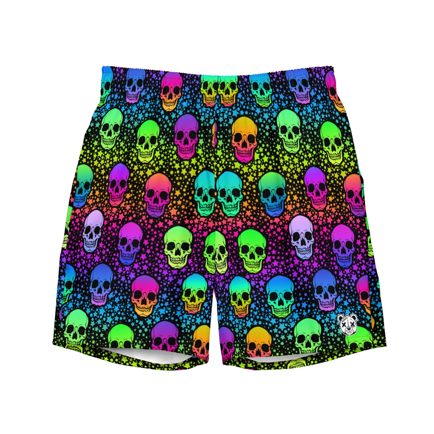 Colorful Skull Swim Trunks - Graphic Punks