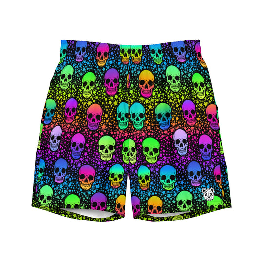 Colorful Skull Swim Trunks - Graphic Punks