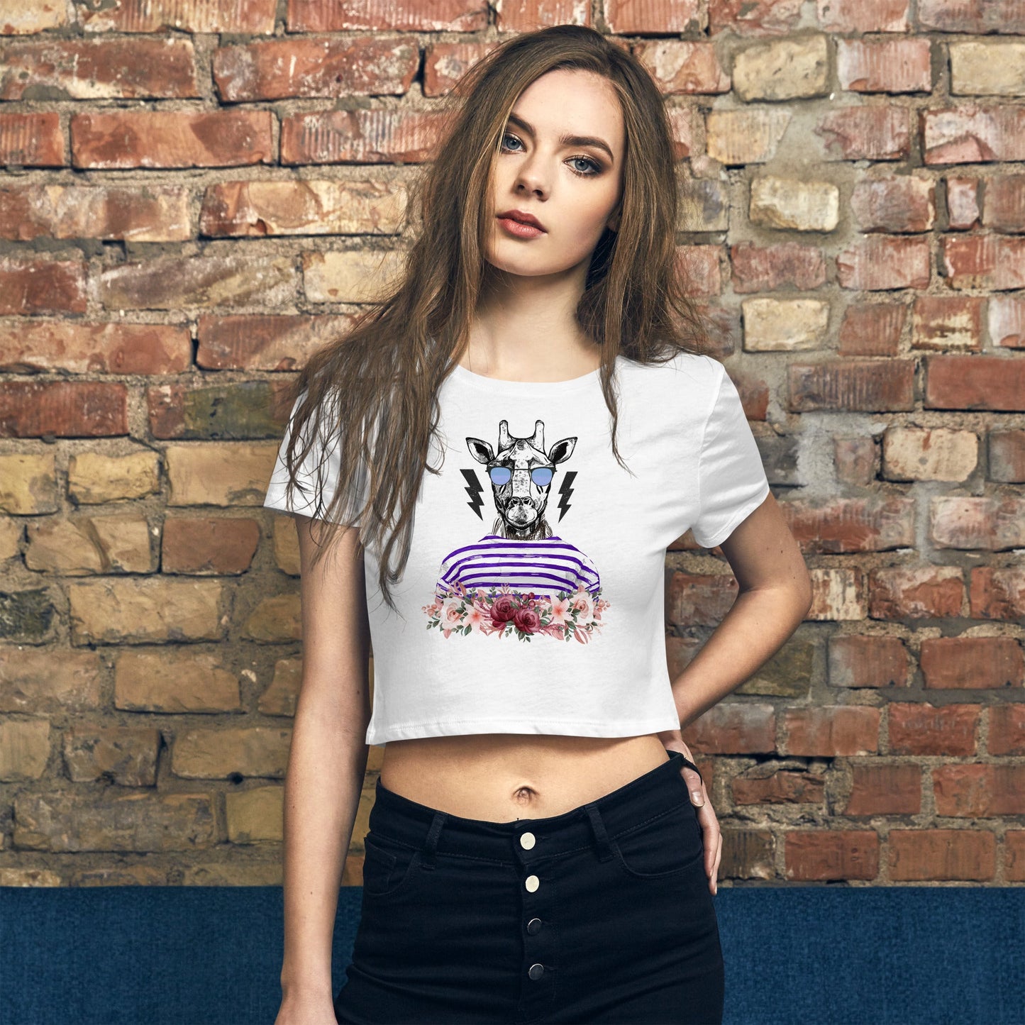 Cool Giraffe Women’s Crop Tee - Graphic Punks