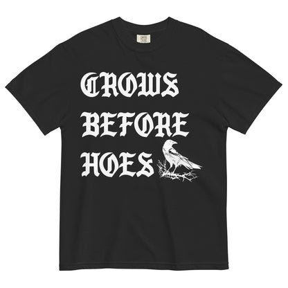 Crows Before Hoes Garment - dyed Heavyweight T-Shirt - Graphic Punks