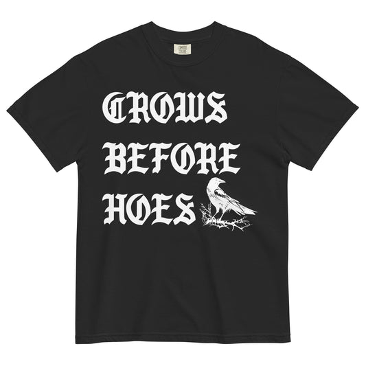 Crows Before Hoes Garment - dyed Heavyweight T-Shirt - Graphic Punks