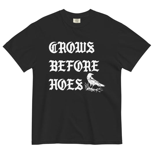 Crows Before Hoes Unisex Garment - dyed Heavyweight T-Shirt - Graphic Punks