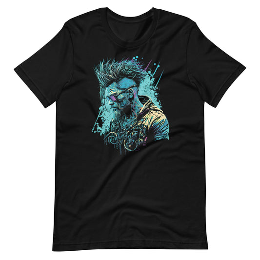 Cyberpunk Color Glitch Unisex t - shirt - Graphic Punks