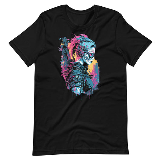 Cyberpunk Color Glitch Unisex t - shirt - Graphic Punks