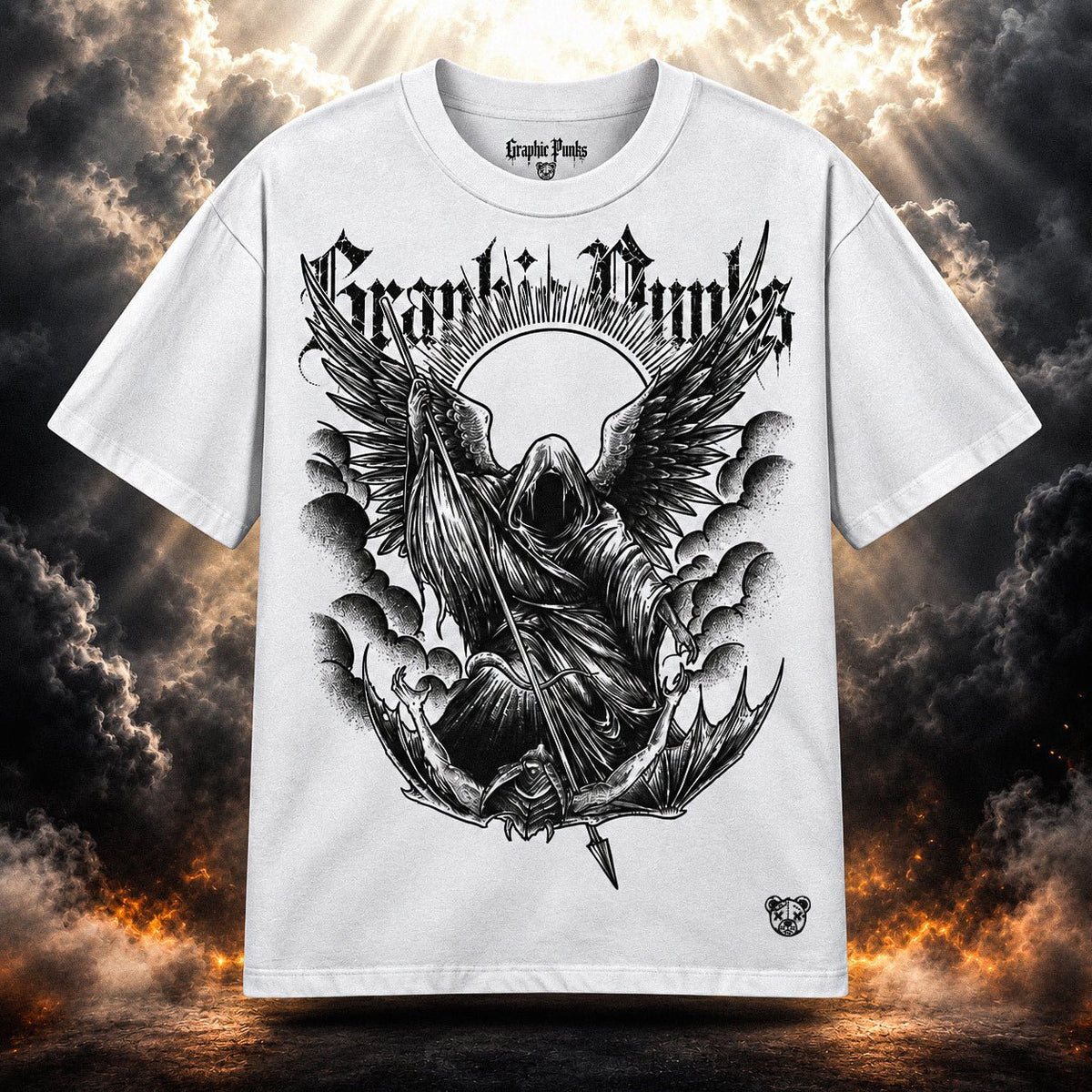 Darkness Falls Oversized Tee - Graphic Punks