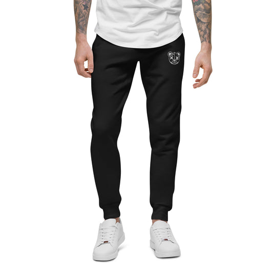 Dead Bear Embroidered Unisex Fleece Joggers - Graphic Punks