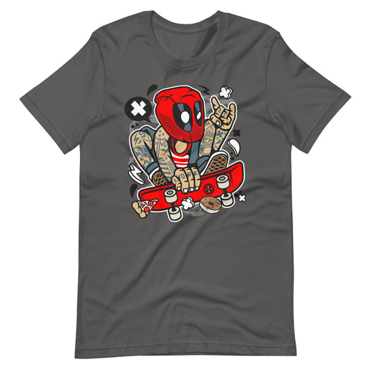 Deadpool Skater Unisex t - shirt - Graphic Punks