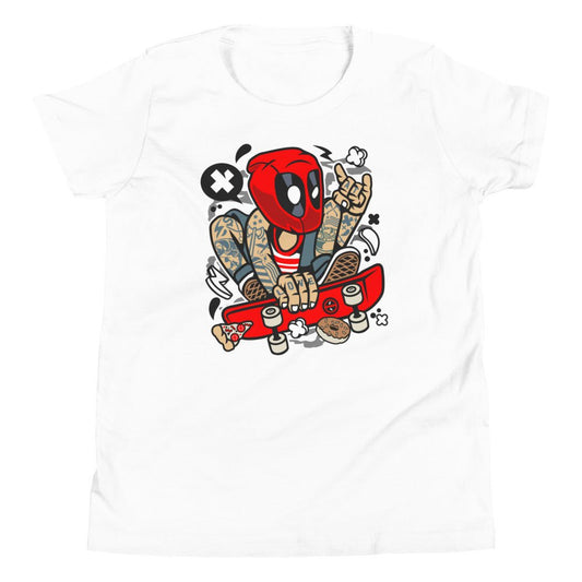 Deadpool Skater Youth Short Sleeve Tee - Graphic Punks