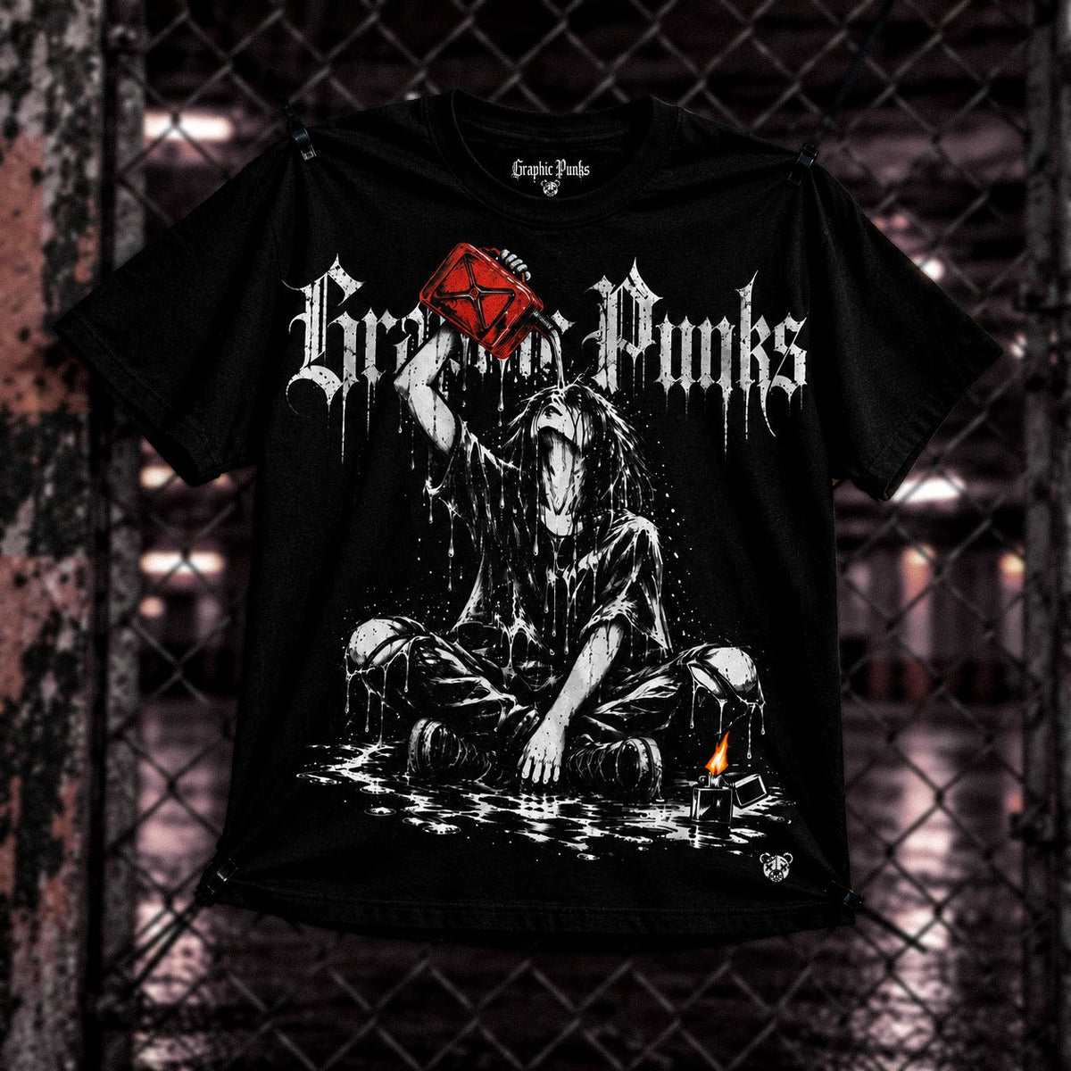 Downfall Oversized Tee - Graphic Punks