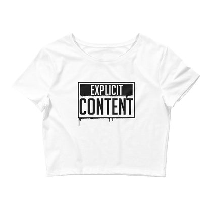 Explicit Content Crop Tee - Graphic Punks