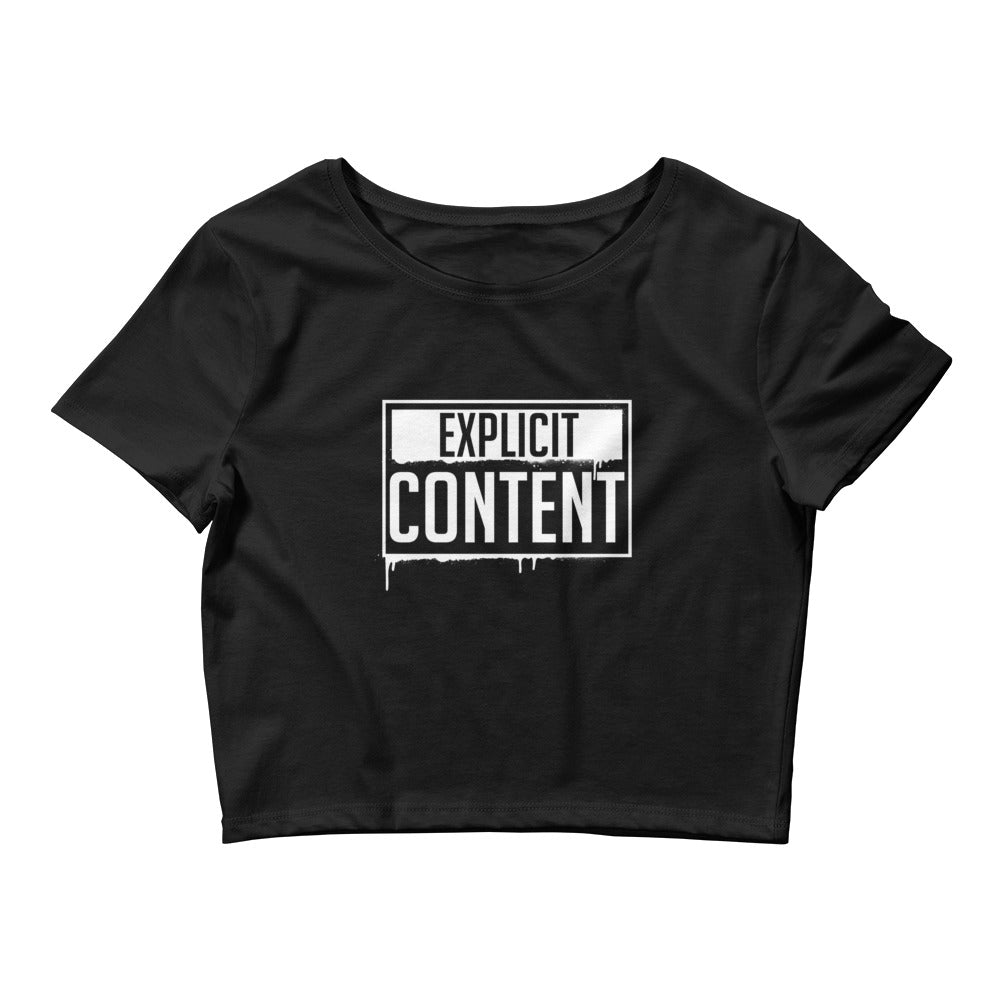 Explicit Content Crop Tee - Graphic Punks