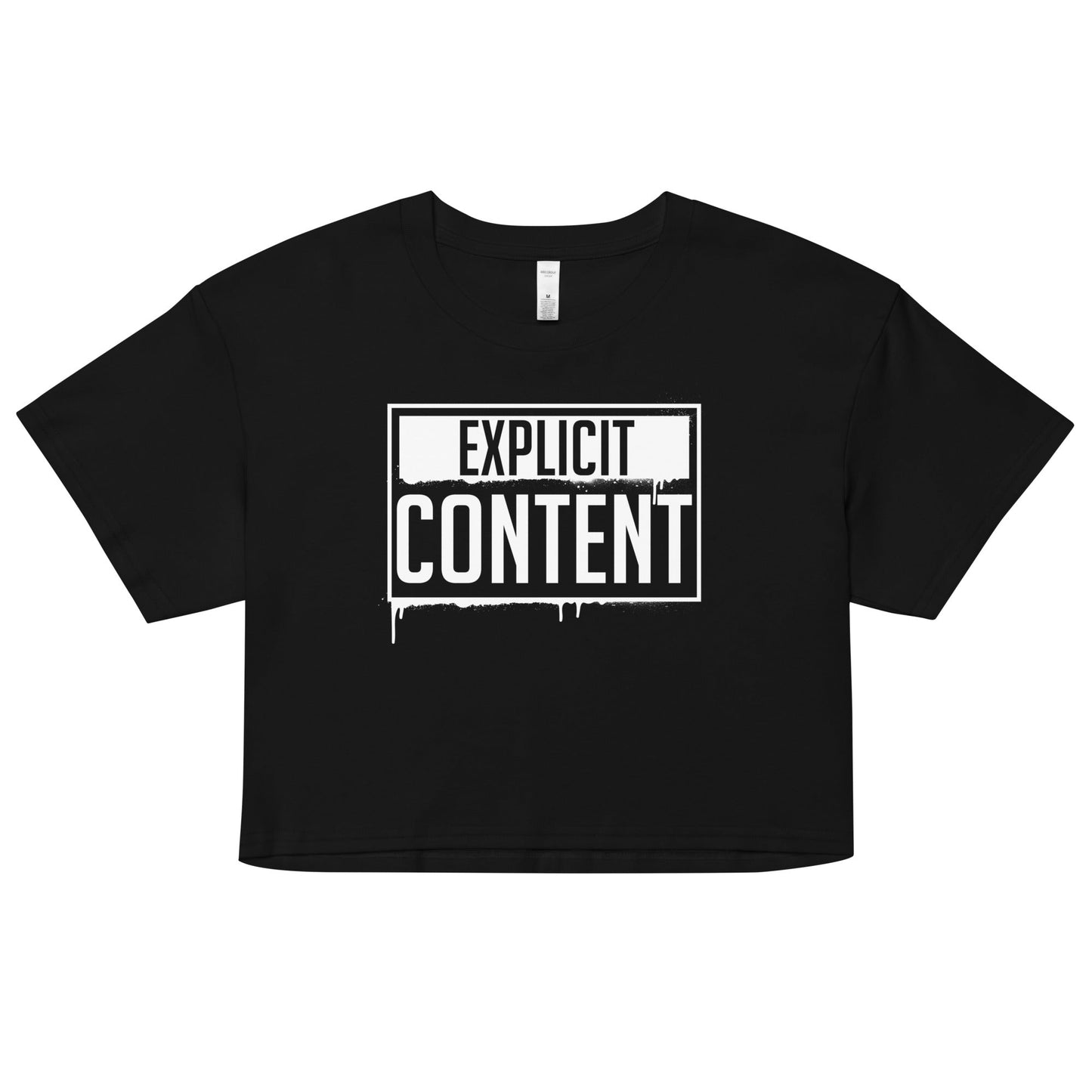 Explicit Content Crop Top - Graphic Punks