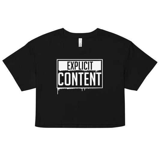 Explicit Content Crop Top - Graphic Punks