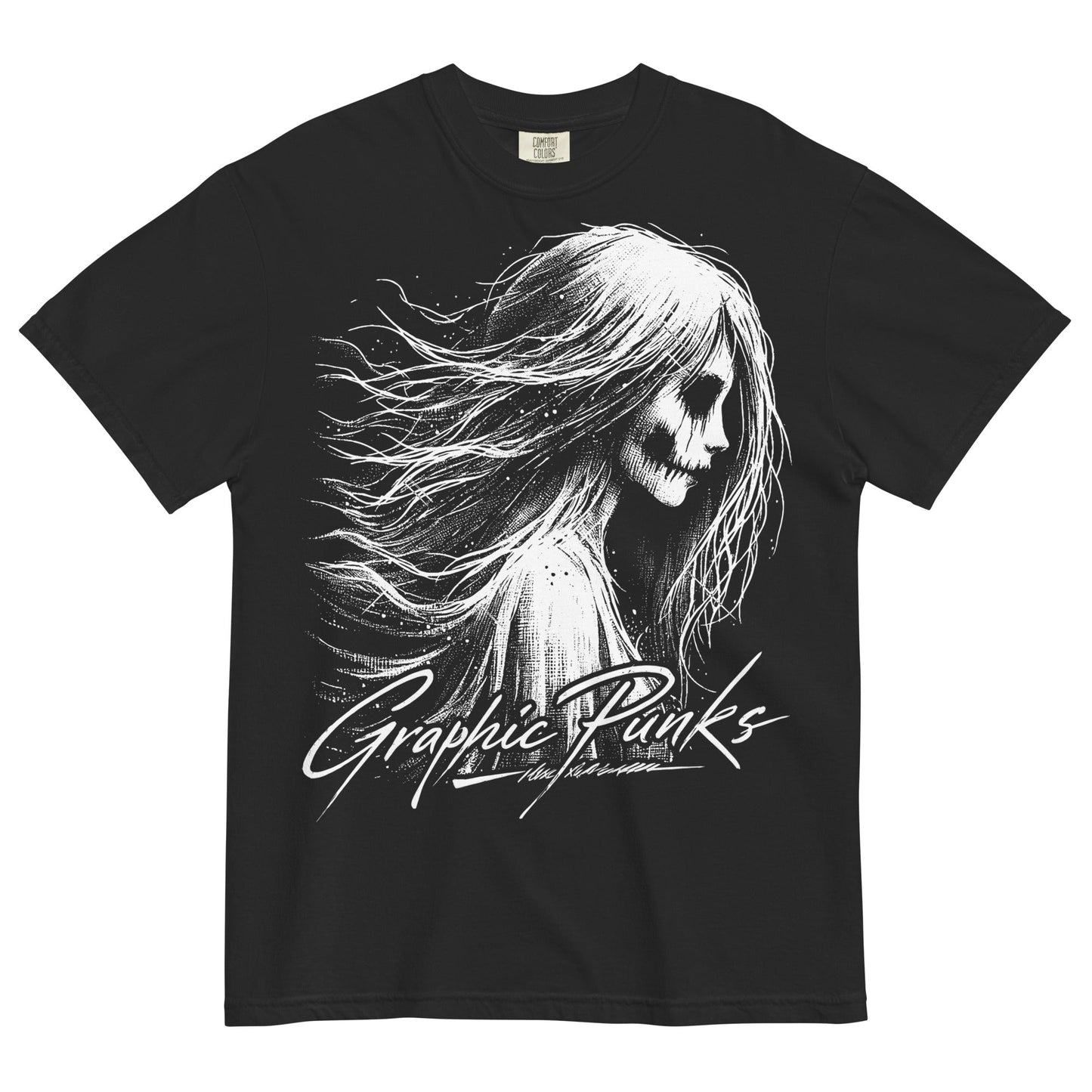 Ghost Girl Garment - Dyed Heavyweight T-Shirt - Graphic Punks