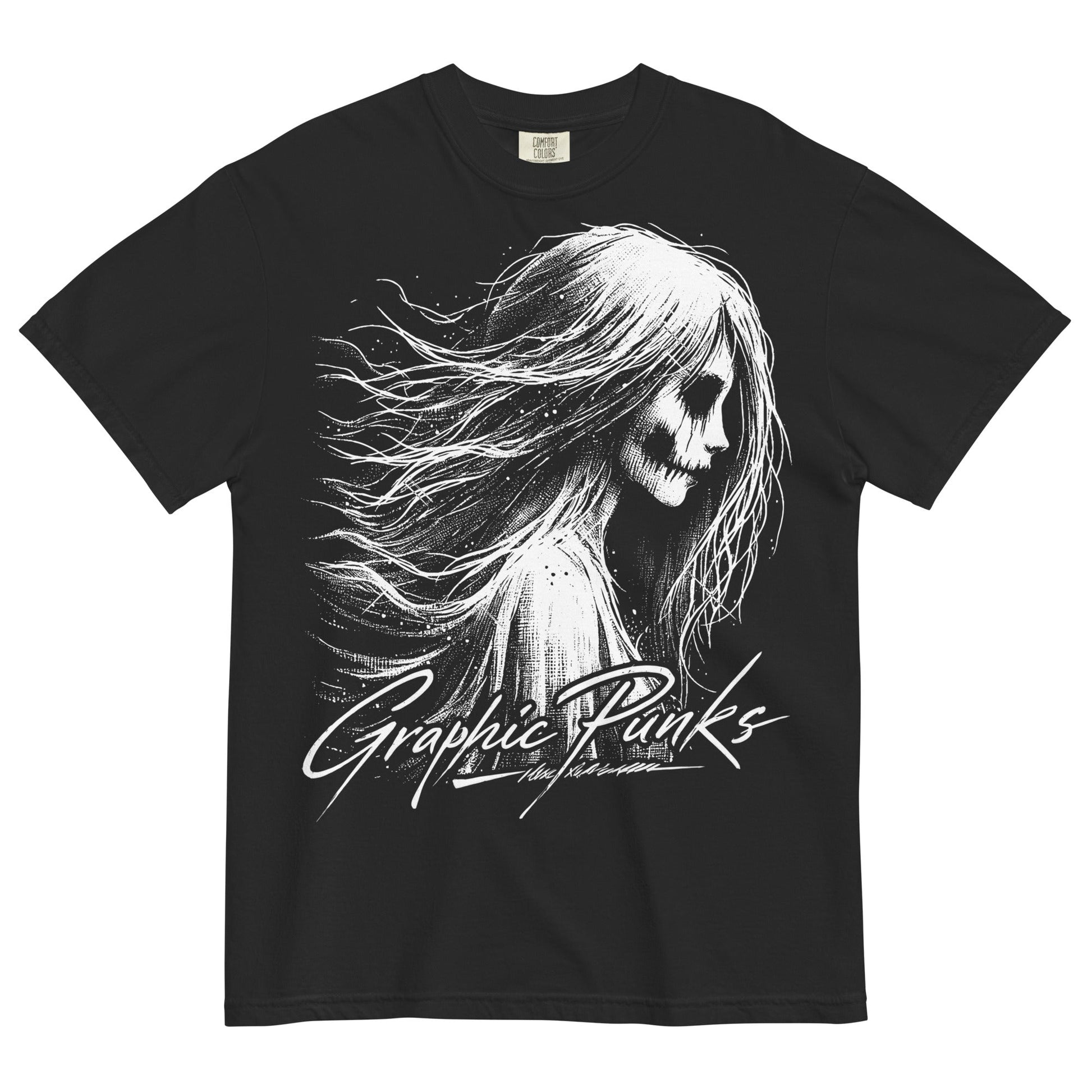 Ghost Girl Garment - Dyed Heavyweight T-Shirt - Graphic Punks