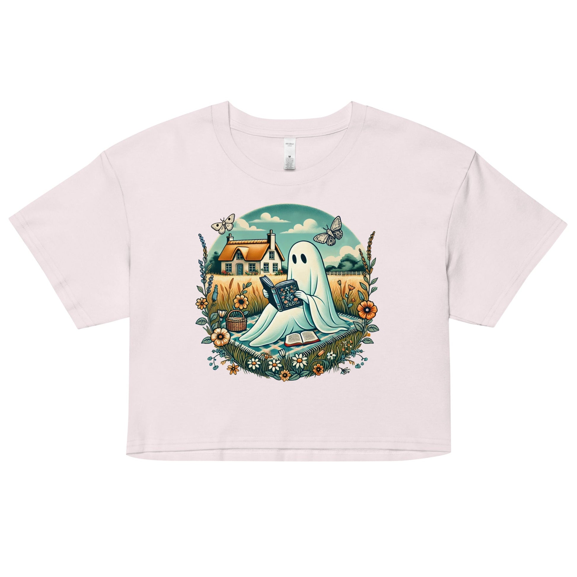 Ghost Reading Crop Top - Graphic Punks