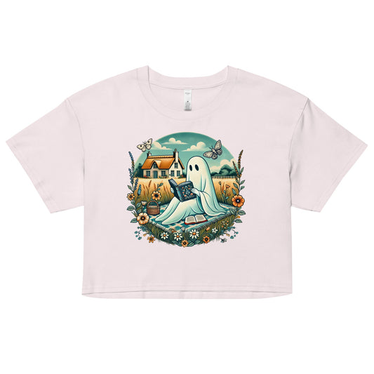 Ghost Reading Crop Top - Graphic Punks