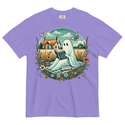 Ghost Reading Garment - Dyed Heavyweight Tee - Graphic Punks