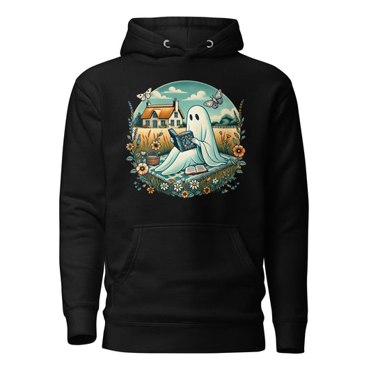 Ghost Reading Unisex Hoodie - Graphic Punks