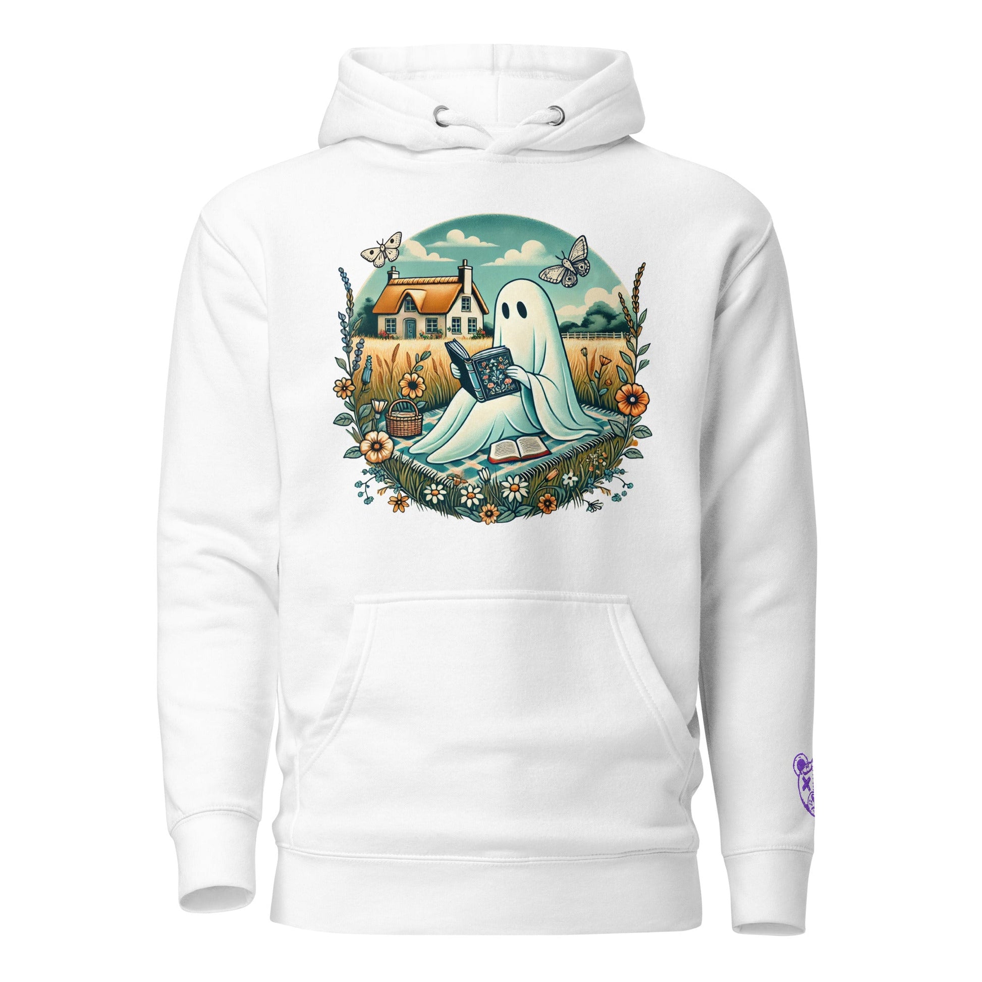 Ghost Reading Unisex Hoodie - Graphic Punks