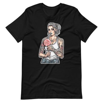 Girl With Lollipop Unisex t - shirt - Graphic Punks