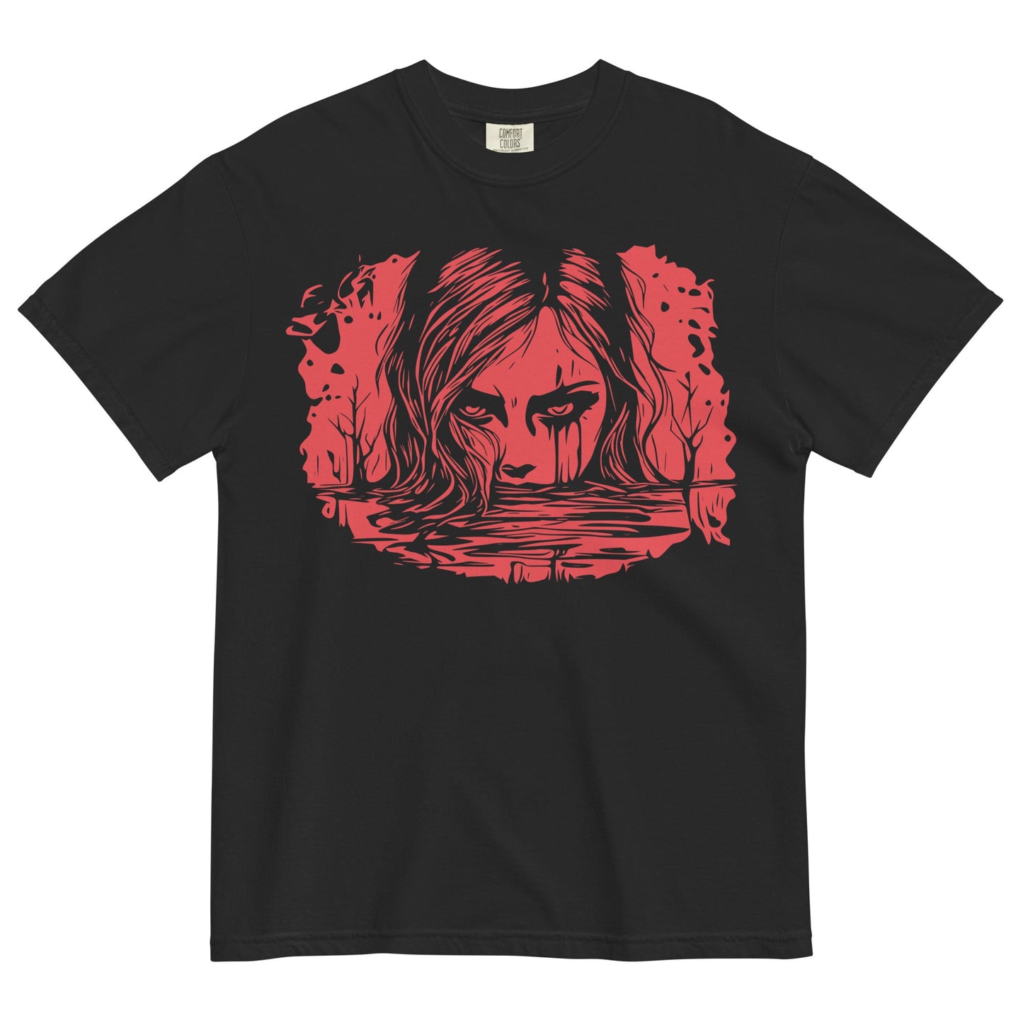 Gothic Girl Horror Garment - Dyed Heavyweight T-Shirt - Graphic Punks