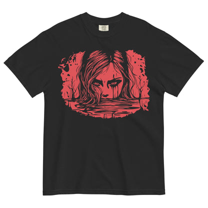 Gothic Girl Horror Garment - Dyed Heavyweight T-Shirt - Graphic Punks