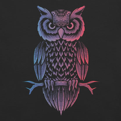 Gradient Owl Garment - Dyed Heavyweight T-Shirt - Graphic Punks