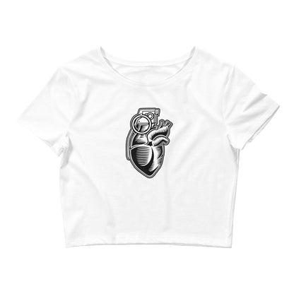 Grenade Heart Crop Tee - Graphic Punks