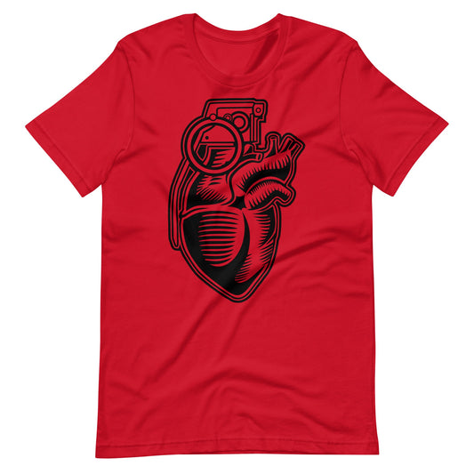 Grenade Heart Unisex t - shirt - Graphic Punks