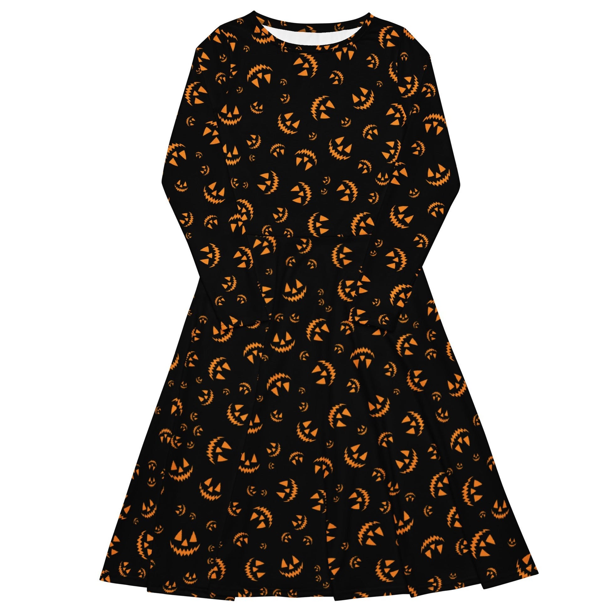 Haunted Harvest Long Sleeve Midi Dress - Graphic Punks