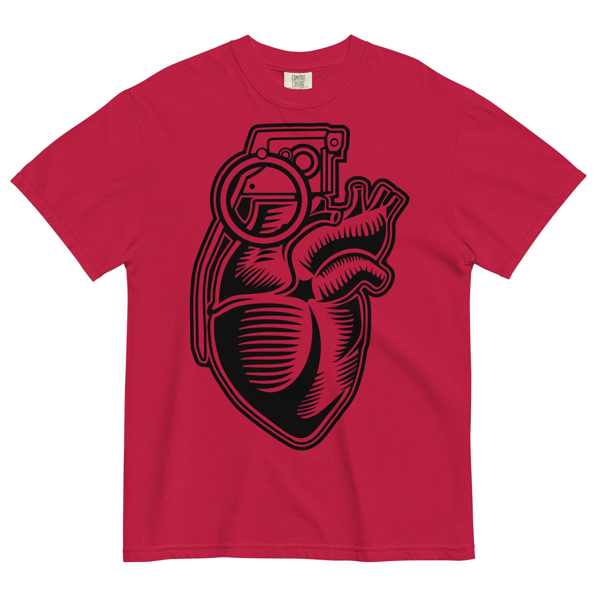 Heart Grenade Unisex Garment - Dyed Heavyweight T-Shirt - Graphic Punks