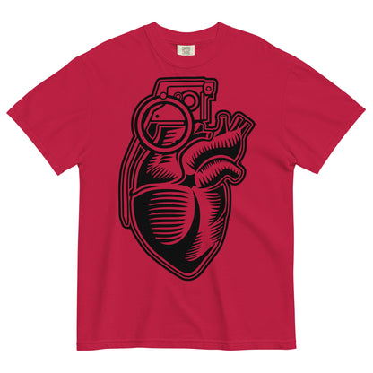 Heart Grenade Unisex Garment - Dyed Heavyweight T-Shirt - Graphic Punks
